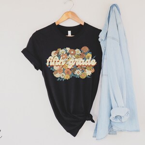 Fifth Grade Shirt, Fifth Grade Teacher Tee, Teacher Shirt, Teacher Life, Floral Teacher Shirt, Retro Teacher Shirt