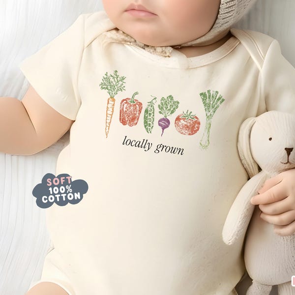 Locally Grown Baby ONESIES® Funny Onesie® for Baby Locally Grown Funny Shirt