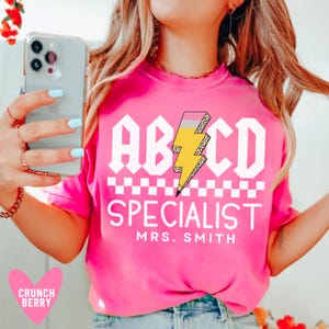 Custom Specialist Squad TShirts Gift for School Support Staff ABCD Shirt for School Specialist Crew