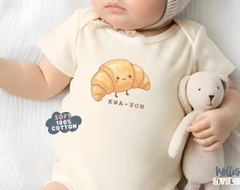 Kwa-son Baby ONESIE® Foodie Baby Onesies® Croissant Onesie Baker Baby Shirt