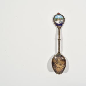 Vintage Silver Collectors Spoon, Niagara Falls Canada Spoon, Collectible Spoon, Silver Plate Antique Spoon, Niagara Falls Memorabilia
