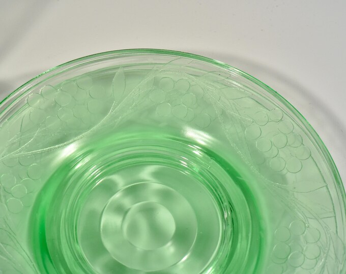 Vintage Glass Plates Depression Glass Saucer Plates Antique Etsy