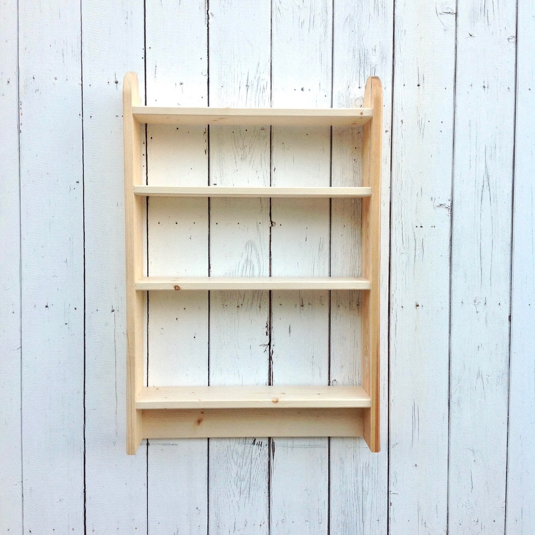 Unpainted Shelving Unit Farm House Wooden Wall Shelves Pine Etsy