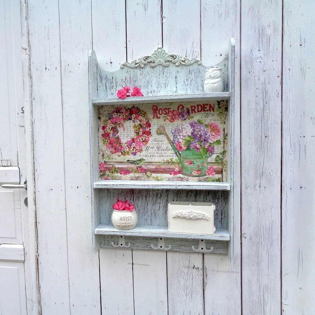 Decorative Floral Vintage Wall Shelves Shabby Chic French - Etsy UK