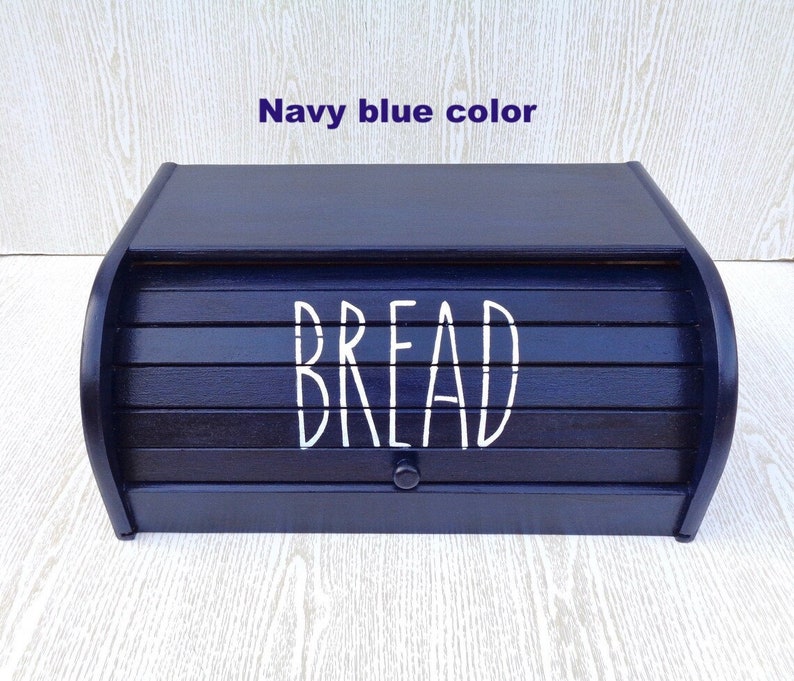 White Bread Box Bin Wooden Modern Farmhouse Furniture Wood Etsy