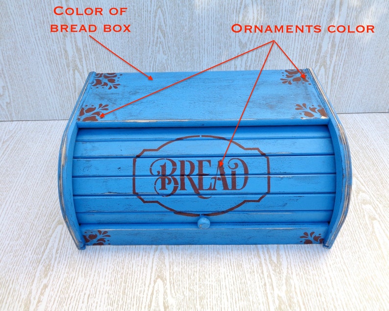 Farmhouse Bread Box White Bread Bin Wooden Roll Top Bread Box Etsy