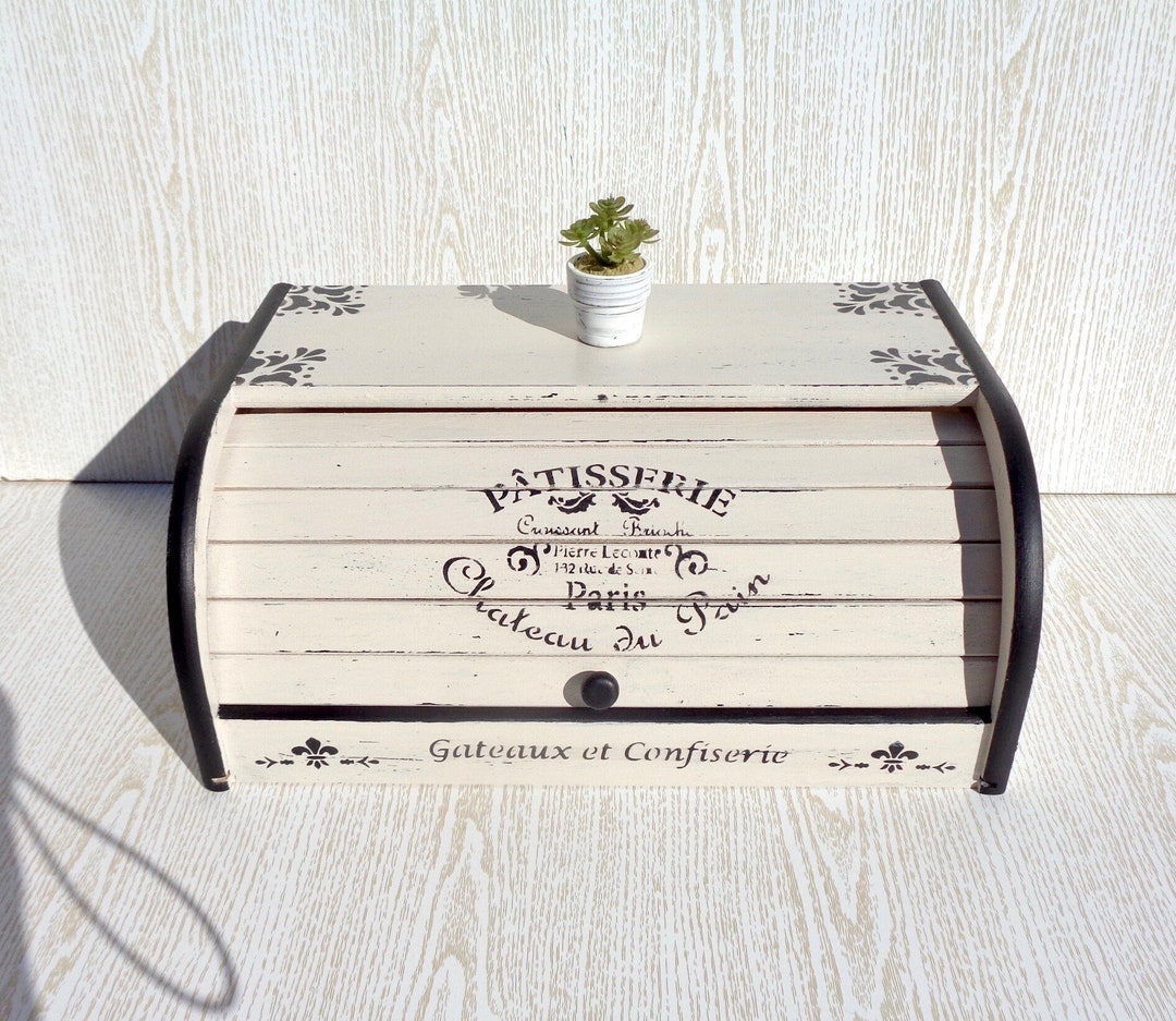 Bread Box Countertop Kitchen Bread Bin French Vintage Bread Etsy