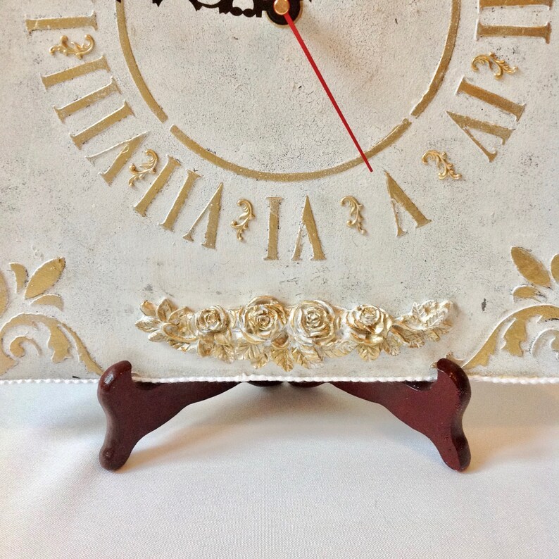 Shabby Chic Vintage Wall Clock White French Provincial Etsy