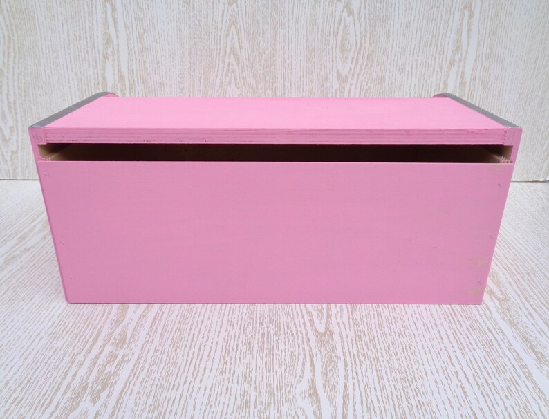 Pink Bread Bin Wooden Bread Box Modern Kitchen Organization Etsy