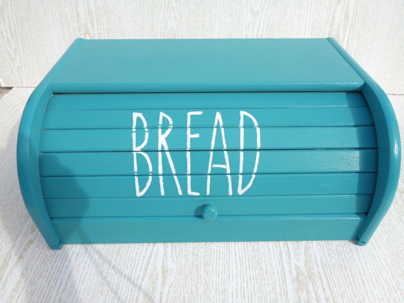 Bread Box Wooden Bread Bin Modern Farmhouse Furniture Breadbox Etsy