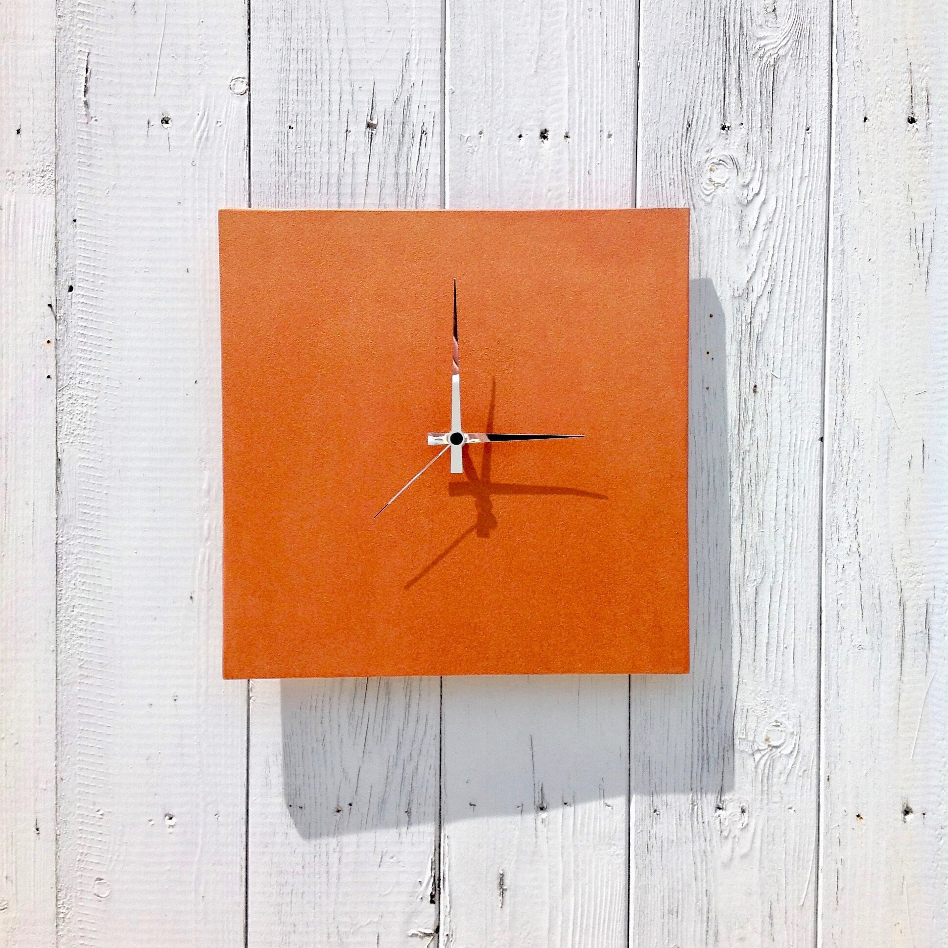 Copper Wall Clock Minimalist Design Copper Office Clock Decor Etsy