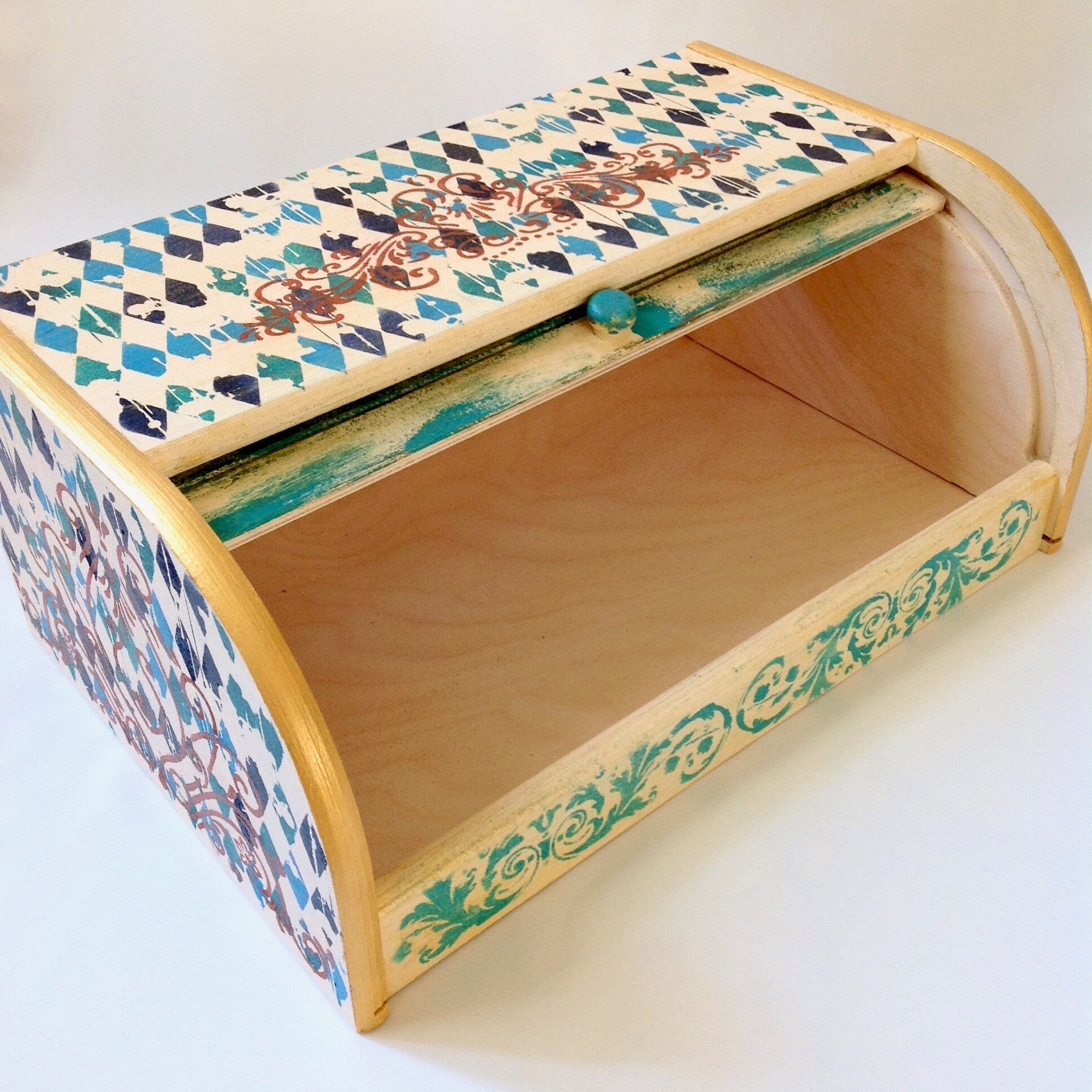 Decorative Bread Box Bread Bin Kitchen Bread Box Breadbox Etsy UK