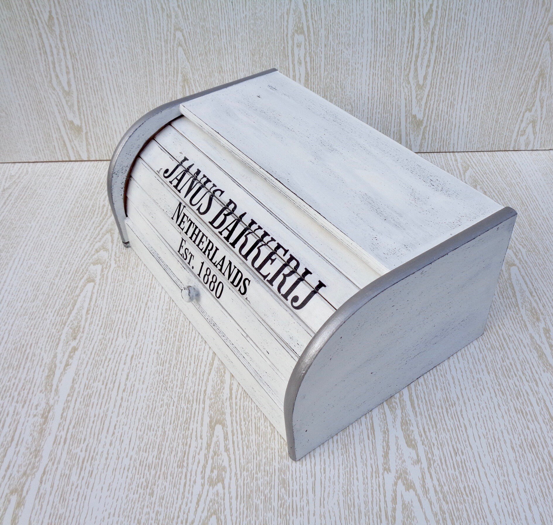 Personalized gift bread box white wooden bread bin Custom Etsy