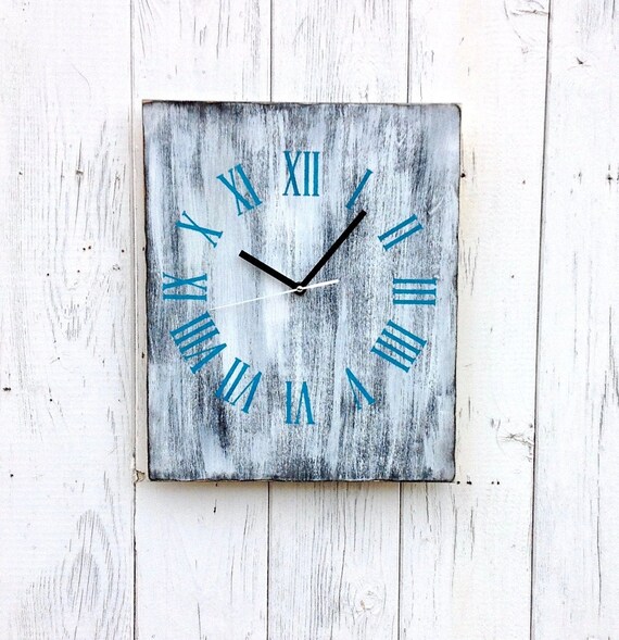 Farmhouse Wall Clock Wood Distressed Furniture Wooden Rustic - White Wooden Distressed Wall Clock Farmhouse Wall Clock Wood Distressed Furniture Wooden Rustic - White Wooden Distressed Wall Clock