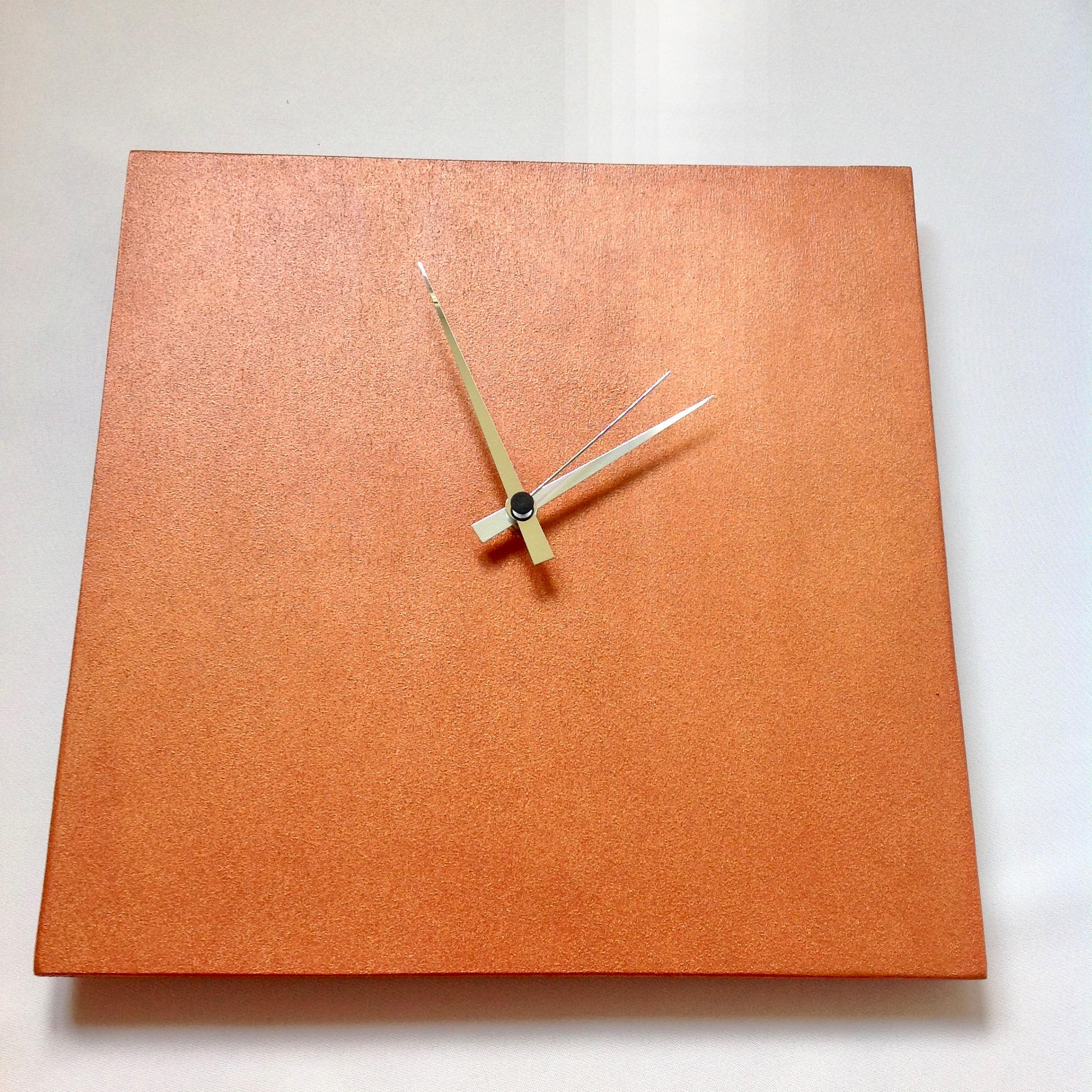 Copper Wall Clock Minimalist Design Copper Office Clock Decor Etsy