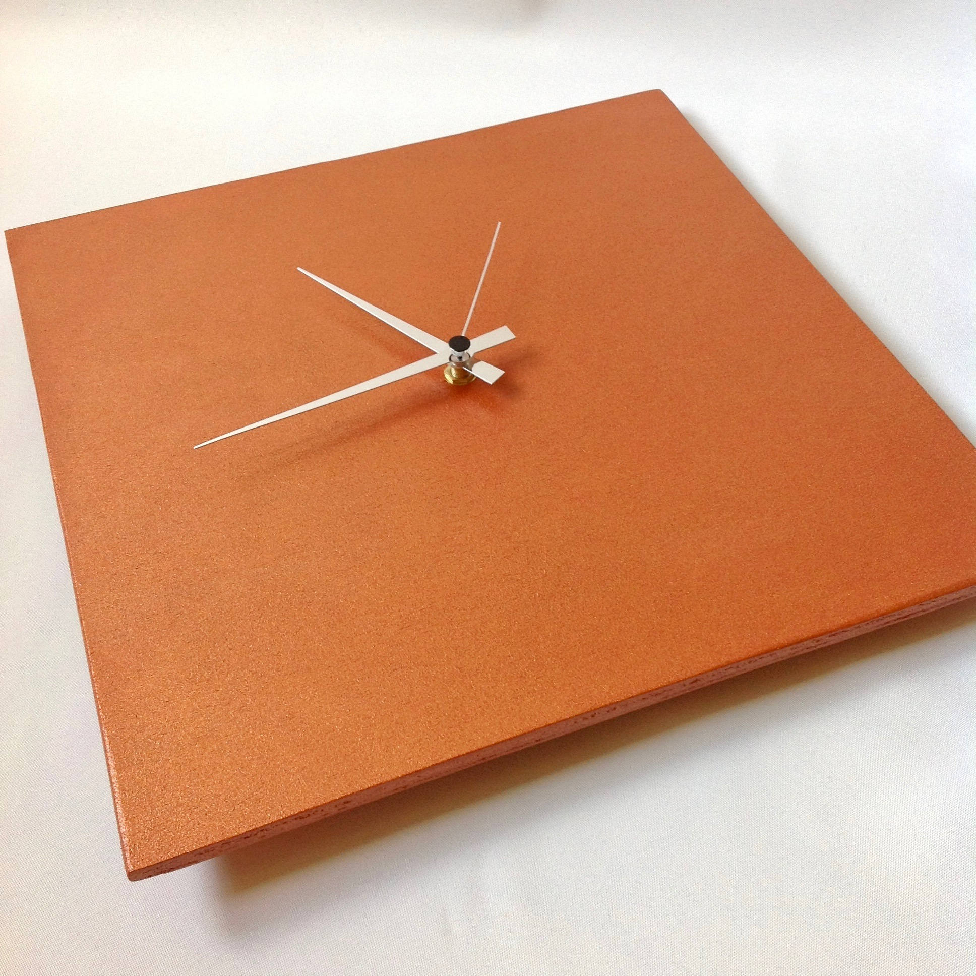 Copper Wall Clock Minimalist Design Copper Office Clock Decor Etsy
