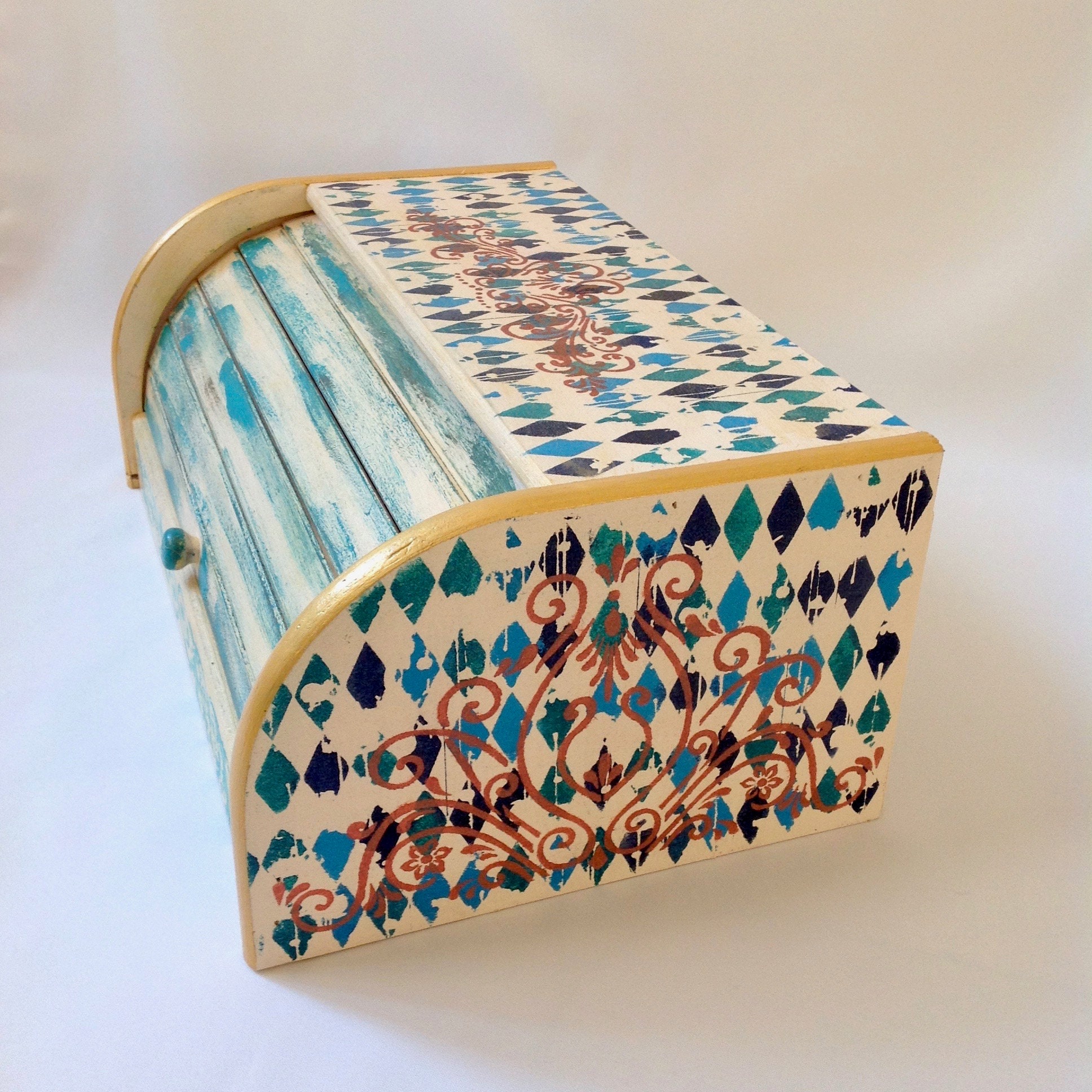 Decorative Bread Box Bread Bin Kitchen Bread Box Breadbox Etsy UK