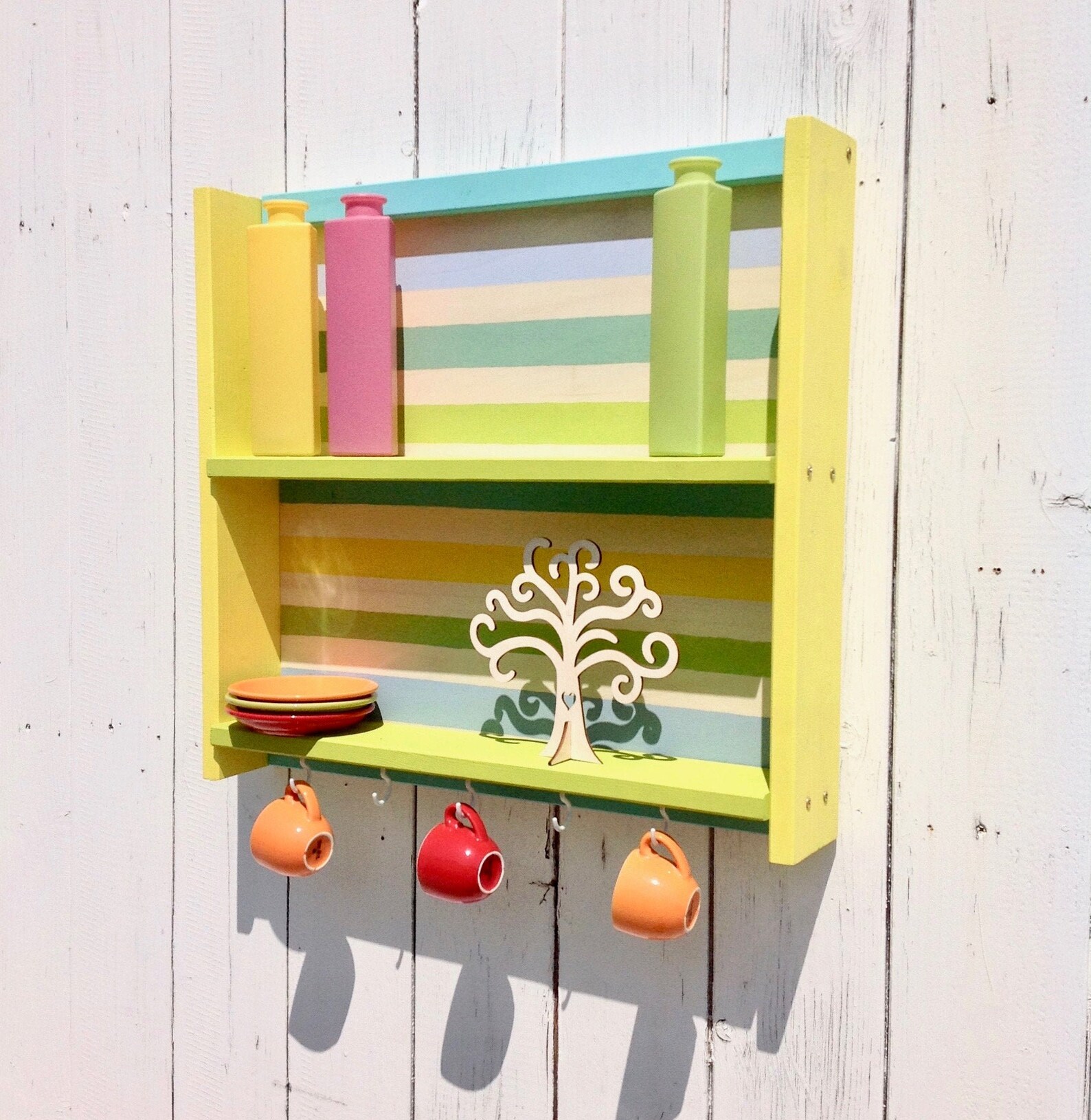 Colorful Unique Shelves Shelving Unit Kids Room Wall Shelf Etsy
