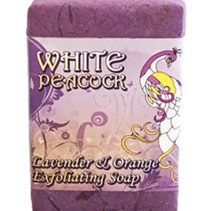 White Peacock Bar Soap, Lavender/Orange - 5 oz