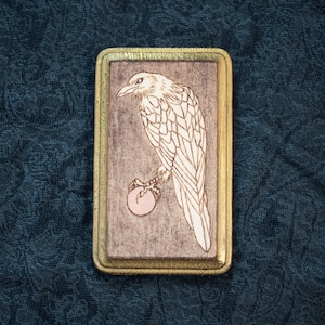 Mystic Raven Woodburn Art for Gallery Wall Wood Decor