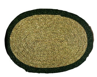 A single Smoke and Forest Trim Gone Rural Oval Placemats