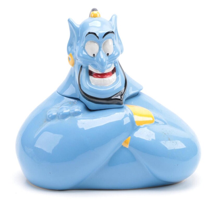 Disney Cookie Jar Etsy >> Rare Aladdin Genie Cookie Jar Disney Cookie Jar Etsy >> Rare Aladdin Genie Cookie Jar