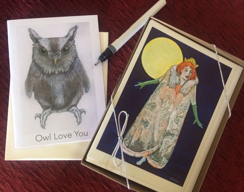 Original Art Lavender Note Card