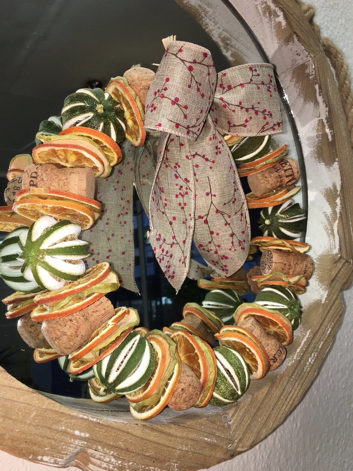 Dried mixed fruits Christmas Wreath Dried Fruit wreath Etsy
