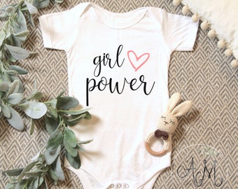 Girl Power ONESIE® | Baby Bodysuit | Baby Girl Clothing | Feminist Baby | Baby Shower Gift | Free Shipping