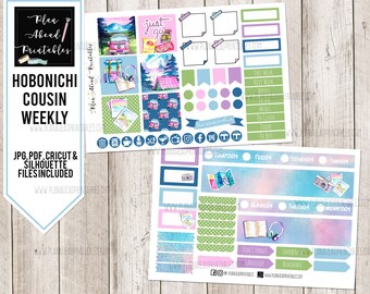 HOBONICHI COUSIN WEEKLY Printable Sticker Kit Hello Spring | Etsy