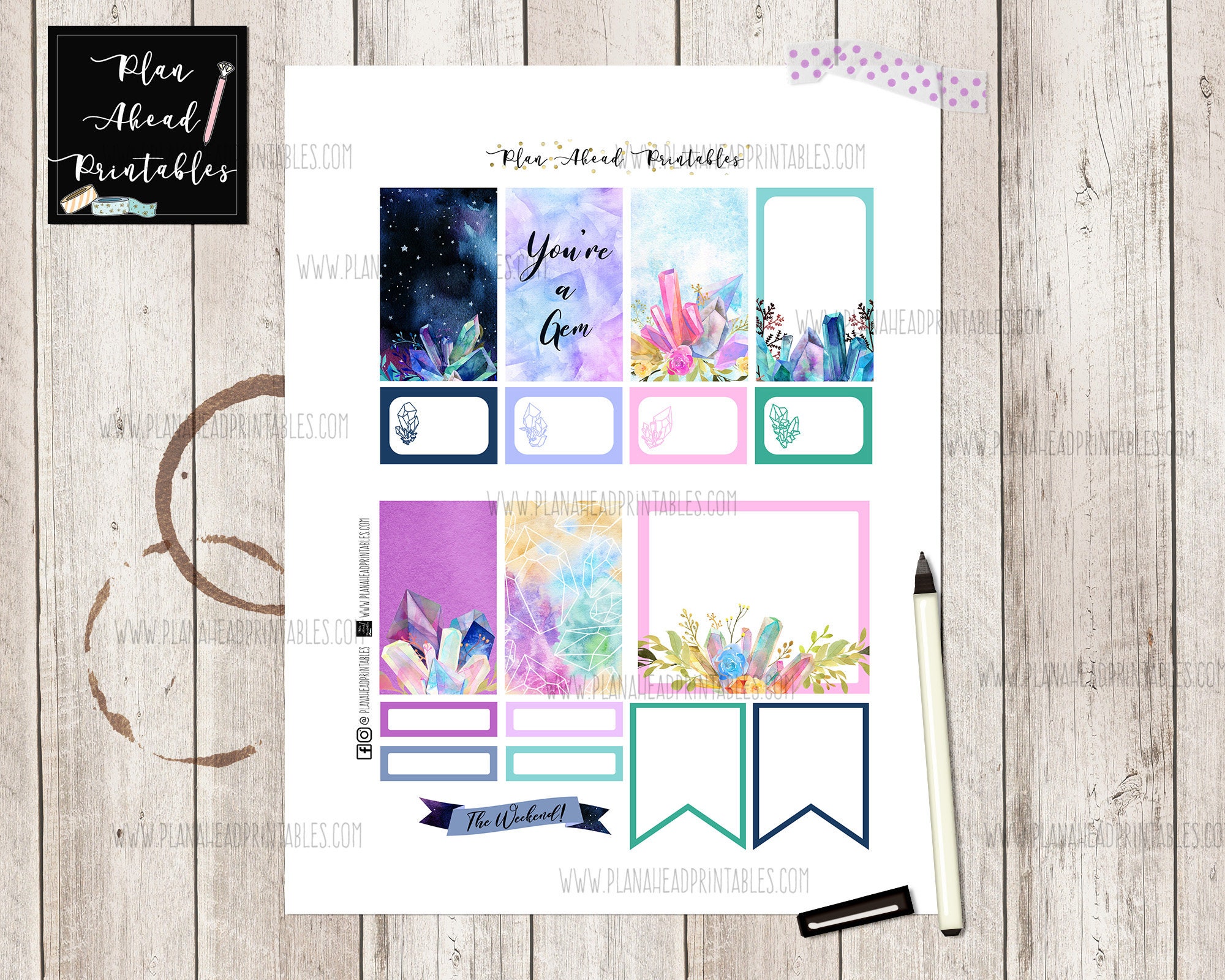 Happy Planner Printable Stickers Classic Vertical Weekly Kit - Etsy