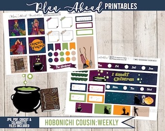 HOBONICHI COUSIN WEEKLY Printable Sticker Kit, I Smell Children