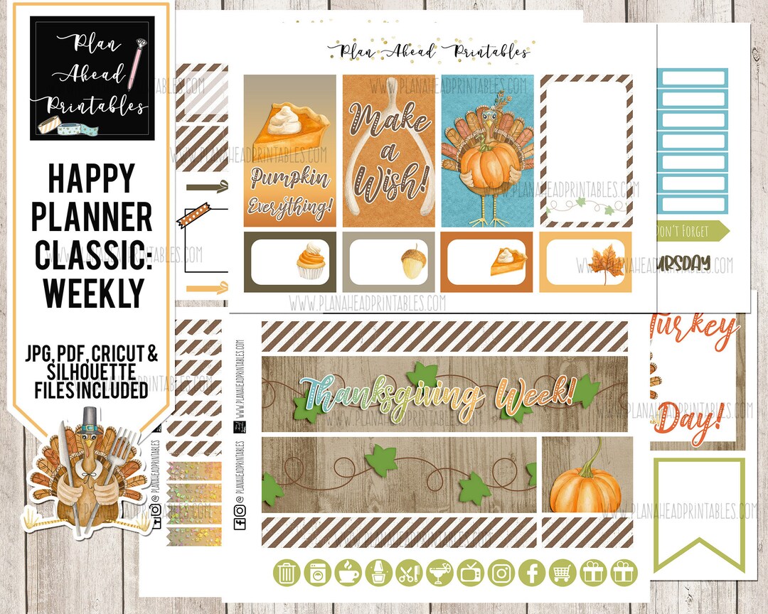 Happy Planner Printable Stickers Classic Vertical Weekly Kit ...
