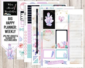 Big Happy Planner Printable Stickers Vertical Weekly Kit Foxy | Etsy