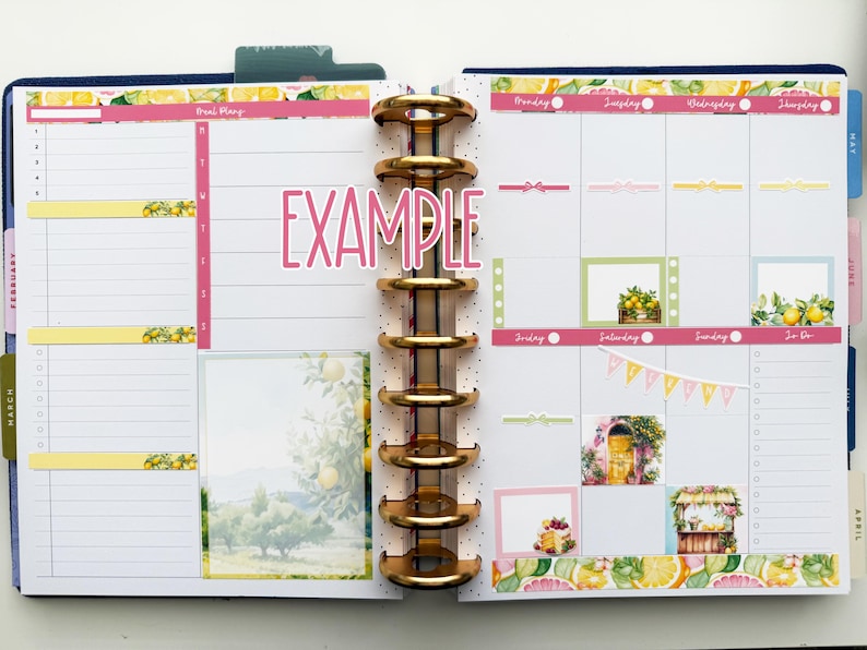 Golden Petals PRINTABLE HP PARENTING Layout Classic Happy Planner ...