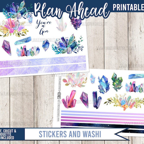 Printable Stickers for Planners, Scrapbooking or Card Making, You're A Gem