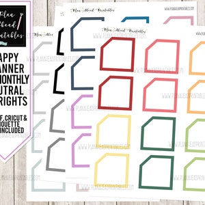 PRINTABLE BIG Happy Planner Monthly Stickers