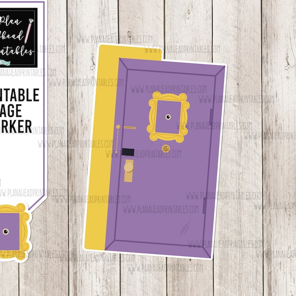 Printable Planner Page Marker, Book Mark, Divider Friends Door