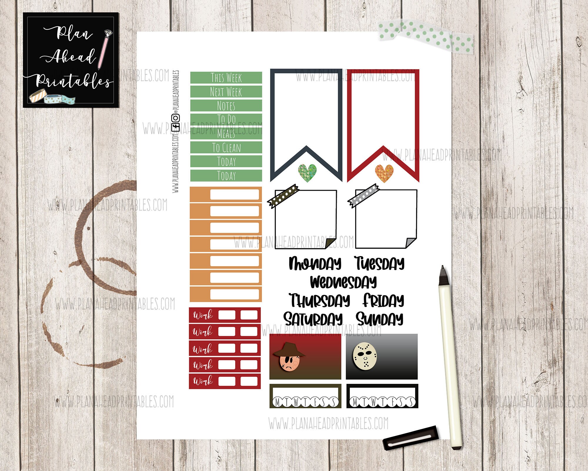 Big Happy Planner Printable Stickers Vertical Weekly Kit - Etsy