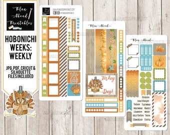 Hobonichi Weeks Printable Planner Stickers Weekly Kit Fall | Etsy