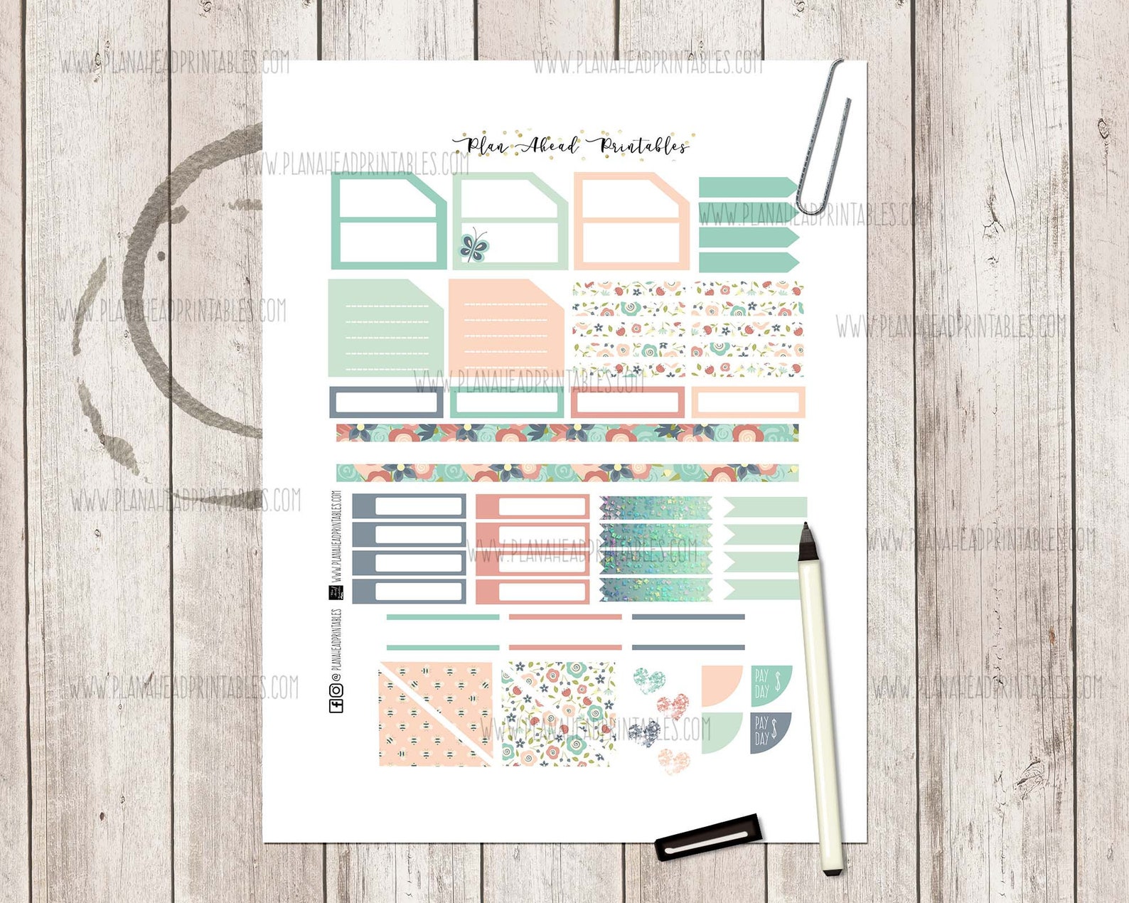 Erin Condren Life Planner Printable Sticker Monthly Kit Hello - Etsy