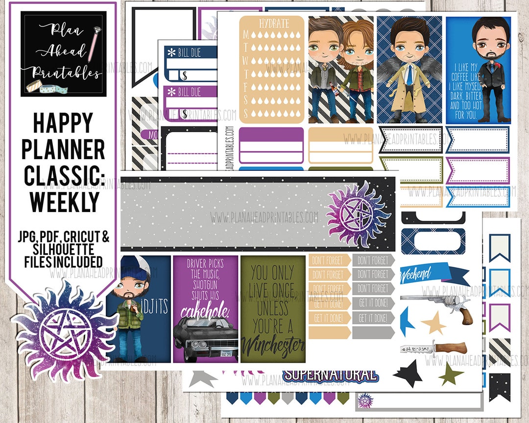 STORE CLOSING 12/31 Happy Planner Printable Stickers Classic Vertical ...