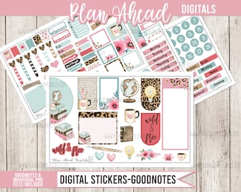 The Wild Planner Themed Digital Sticker Pack Goodnotes Ipad Individual PNG's Tablet Planners