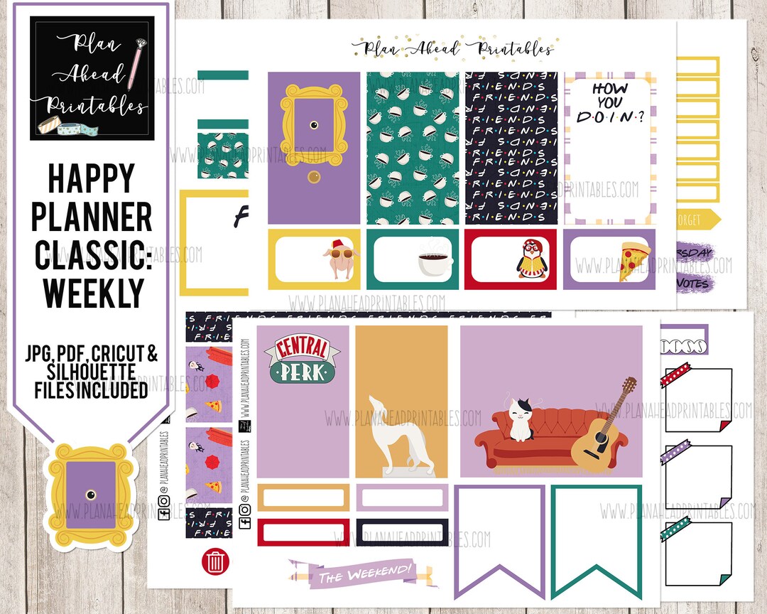STORE CLOSING Happy Planner Printable Stickers Classic Vertical Weekly ...