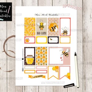 Happy Planner Printable Stickers Classic Vertical Weekly Kit, Bee-lieve ...