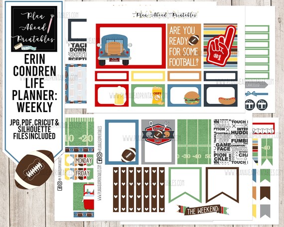 Erin Condren Life Planner Printable Sticker Weekly Kit Are - Etsy