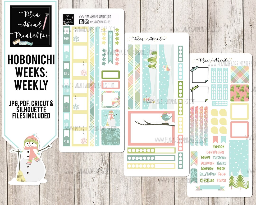 STORE CLOSING Hobonichi Weeks Printable Planner Stickers Weekly Sticker ...