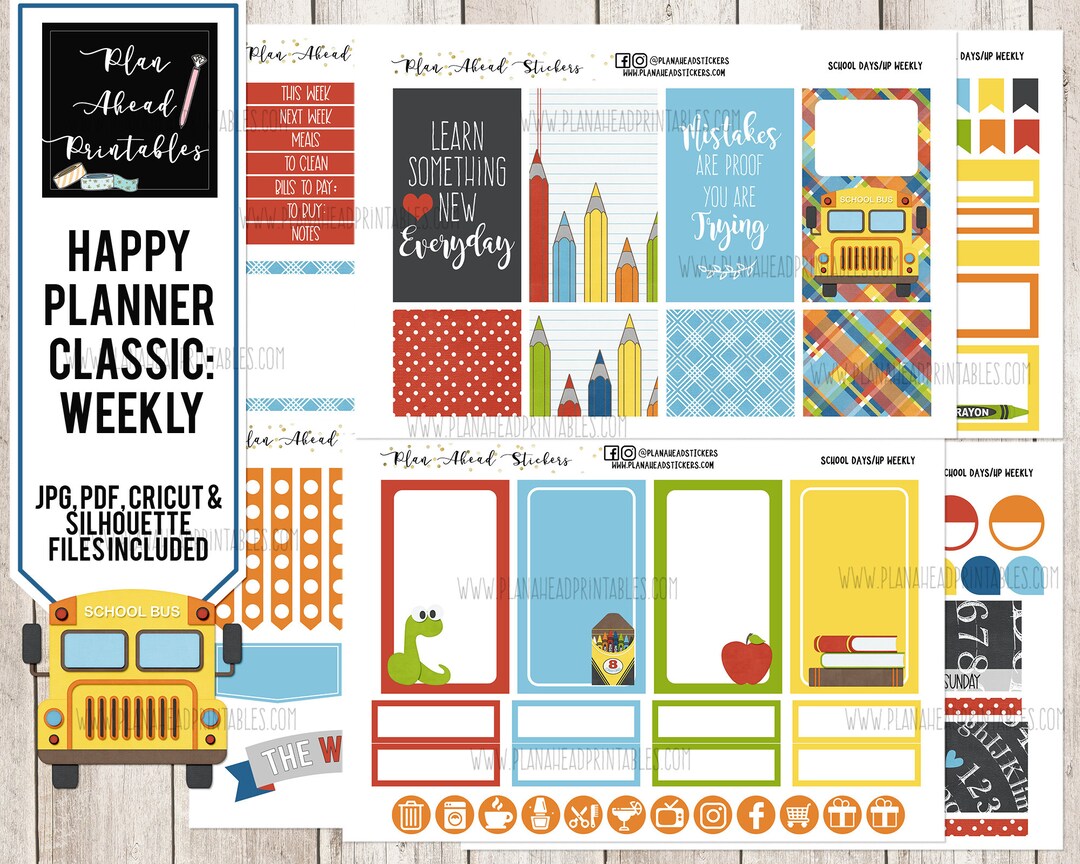 STORE CLOSING Happy Planner Printable Stickers Classic Vertical Weekly ...