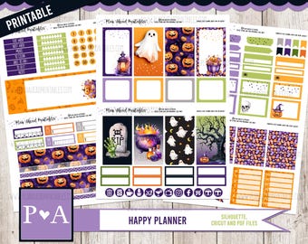 Ghouls Just Wanna Have Fun IMPRIMIBLE Clásico Happy Planner Planificador semanal Kit de pegatinas Halloween Octubre