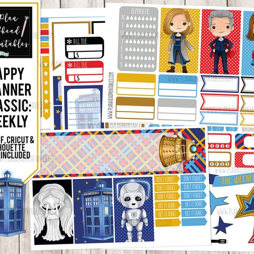 Cute Doctor Who Printable Planner Stickers - Etsy